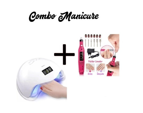 Combo Manicure Lámpara + Pulidora: ¡Consigue Uñas Perfectas en Menos Tiempo!