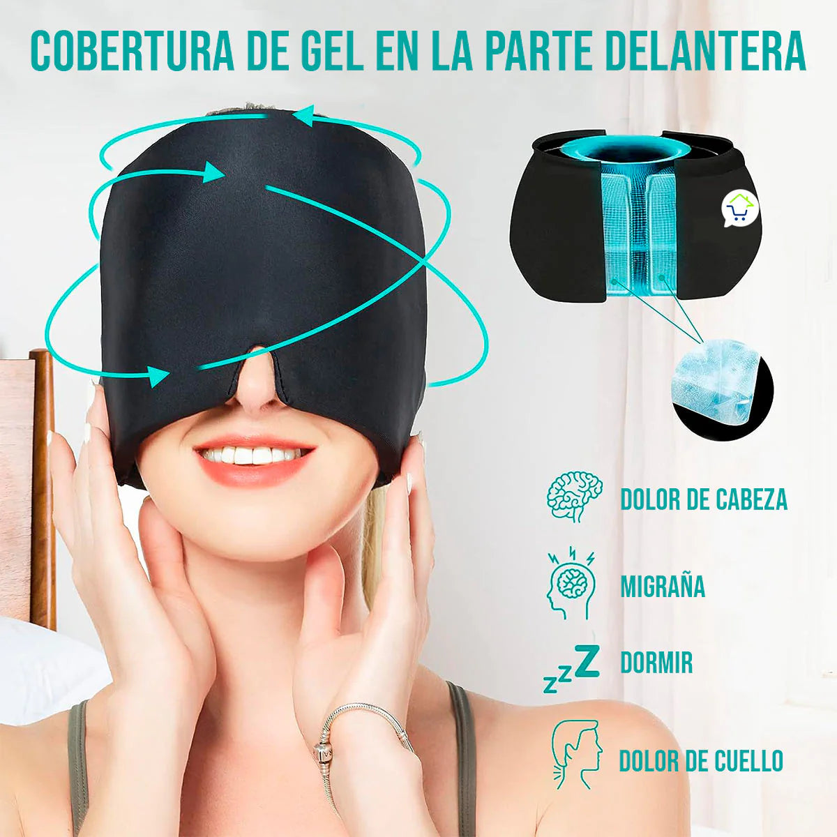 🧊 Gorro De Gel Para Dolor De Migraña - Alivio Eficaz y Natural 🌿