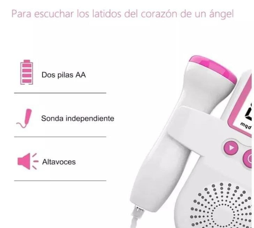 Doppler Fetal - Monitor de Frecuencia Cardíaca para Bebés sin Radiación