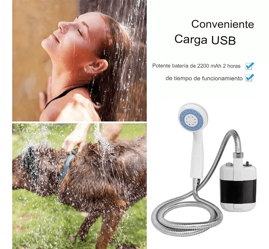 Ducha Portátil Recargable - ¡Disfruta de una Ducha en Cualquier Lugar! 🚿🔋